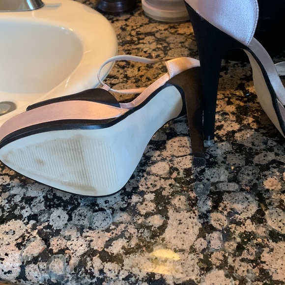 Andrea high heels size 6 old pink & black - Picture 5 of 10